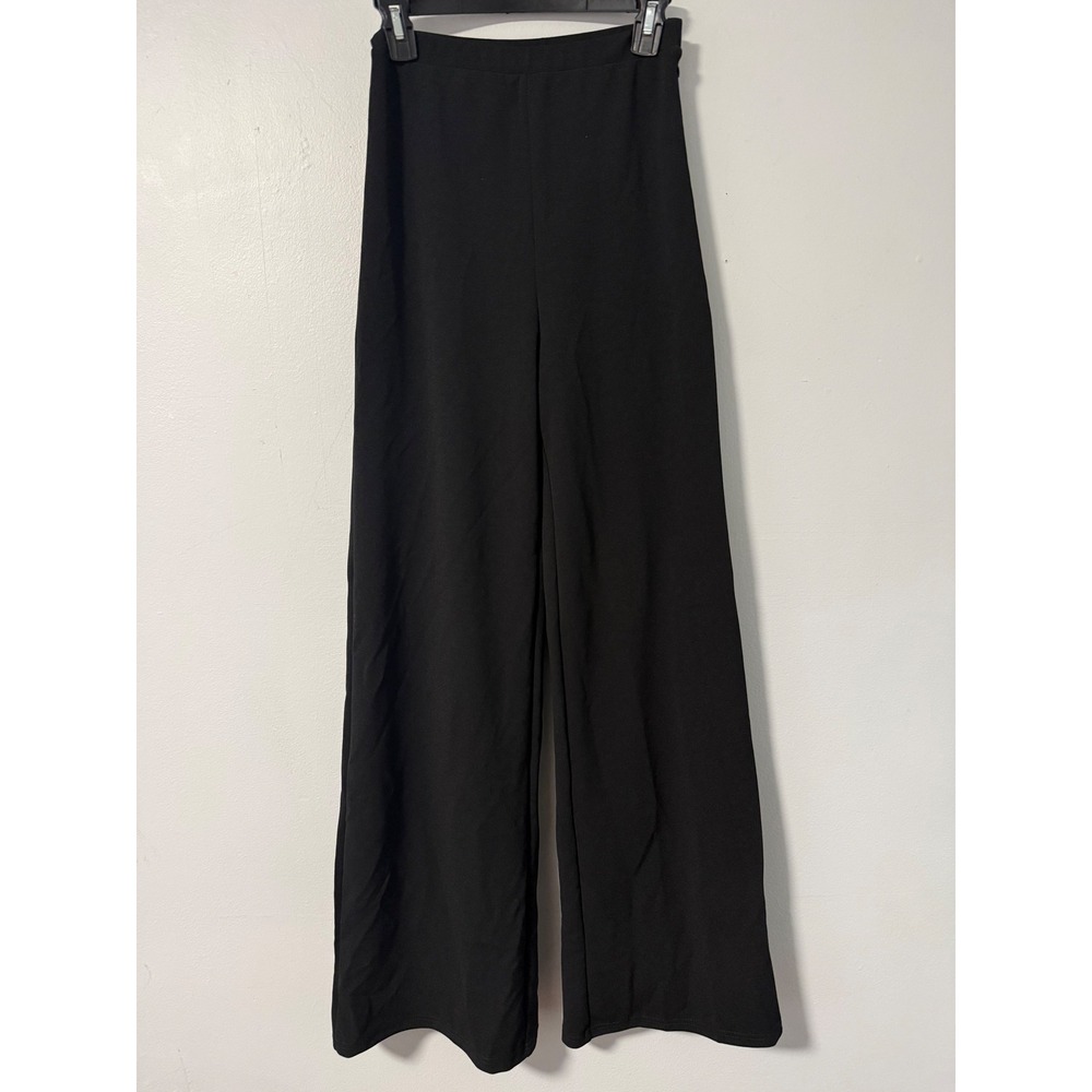 Lulus Black Wide Leg High Waisted Dress Pants Side Zip Size S